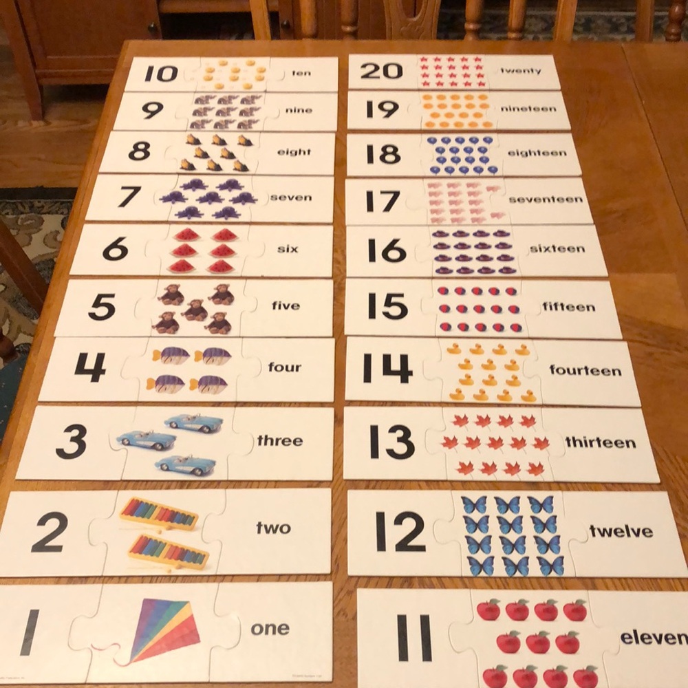 Frank Schaffer Numbers 1-20 Puzzle Match Game
